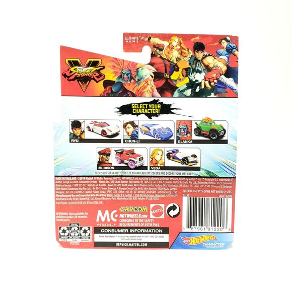 Hot Wheels Street Fighter V Character Cars Collection Bundle New - Picture 2 of 8